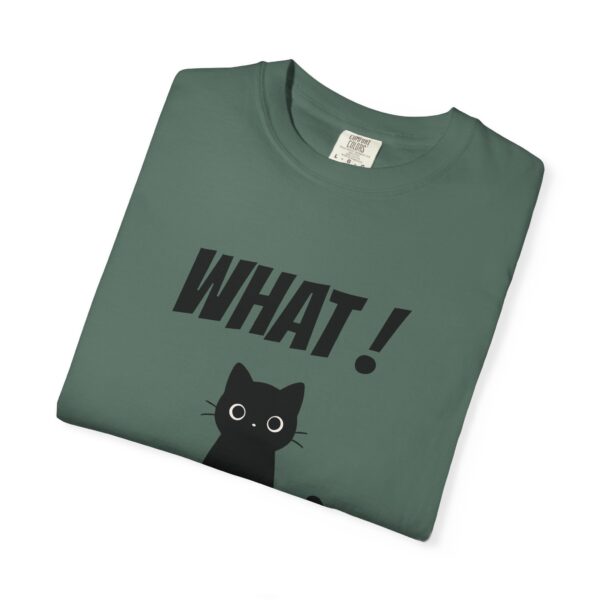 Funny Cat Graphic Tee – Spilled Coffee “What..” Shirt | Cute Cat Meme T-Shirt | Aesthetic Streetwear