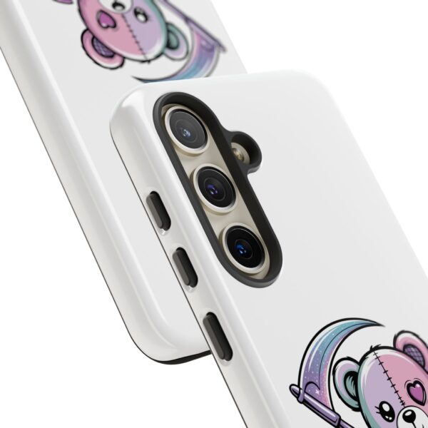 Pastel Goth Teddy Bear Phone Case – Creepy Cute Winged Bear with Scythe | Kawaii Goth Aesthetic Case