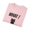 Funny Cat Graphic Tee – Spilled Coffee “What..” Shirt | Cute Cat Meme T-Shirt | Aesthetic Streetwear