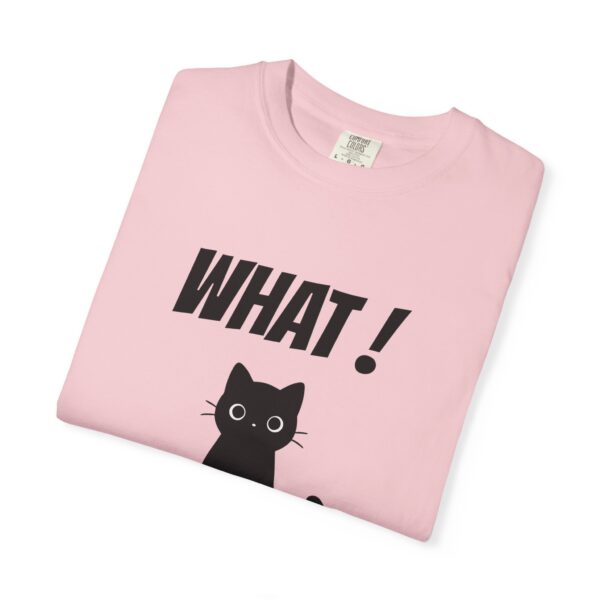 Funny Cat Graphic Tee – Spilled Coffee “What..” Shirt | Cute Cat Meme T-Shirt | Aesthetic Streetwear