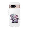 Pastel Goth Teddy Bear Phone Case – Creepy Cute Winged Bear with Scythe | Kawaii Goth Aesthetic Case