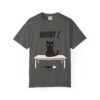 Funny Cat Graphic Tee – Spilled Coffee “What..” Shirt | Cute Cat Meme T-Shirt | Aesthetic Streetwear
