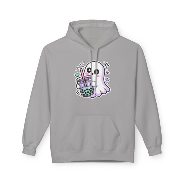 Cute Ghost Boba Hoodie – Kawaii Bubble Tea Ghost Canvas Hoodie | Spooky Cute Aesthetic Hoodie