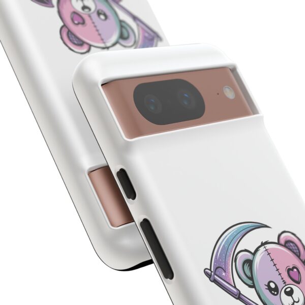 Pastel Goth Teddy Bear Phone Case – Creepy Cute Winged Bear with Scythe | Kawaii Goth Aesthetic Case