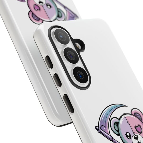 Pastel Goth Teddy Bear Phone Case – Creepy Cute Winged Bear with Scythe | Kawaii Goth Aesthetic Case