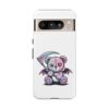 Pastel Goth Teddy Bear Phone Case – Creepy Cute Winged Bear with Scythe | Kawaii Goth Aesthetic Case