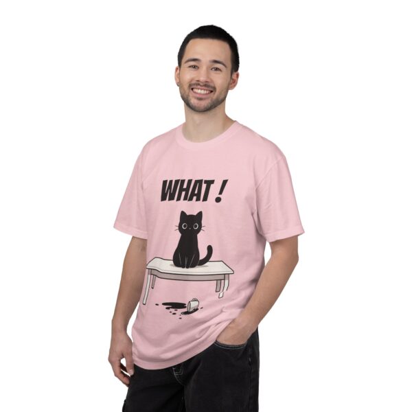 Funny Cat Graphic Tee – Spilled Coffee “What..” Shirt | Cute Cat Meme T-Shirt | Aesthetic Streetwear