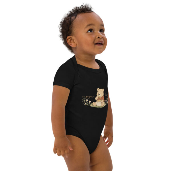 Organic cotton Papa Bear Baby Bodysuit | Cute Bear Newborn Outfit Gift